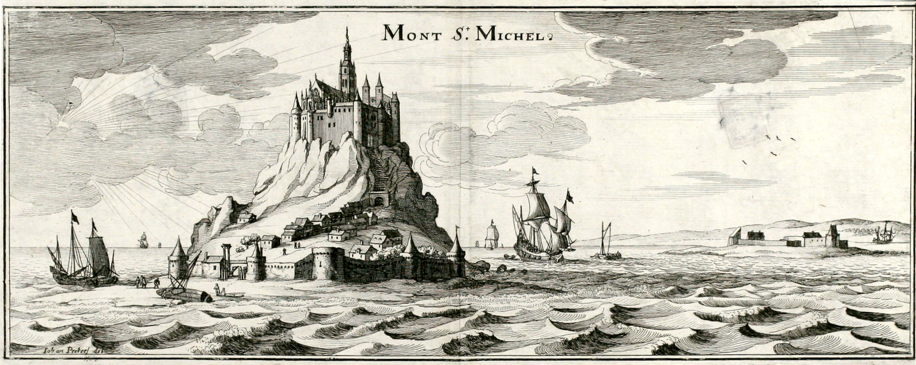 Matthäus Merian - Góra św. Michała (grafika), 1657.